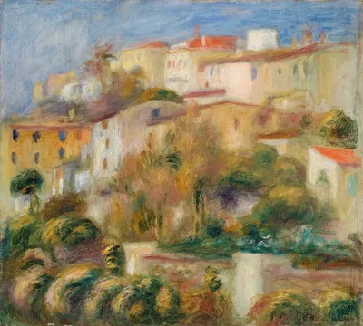 Houses On A Hill Groupe De Maisons Sur Un Coteau