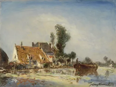 Houses On A Waterway Near Crooswijk