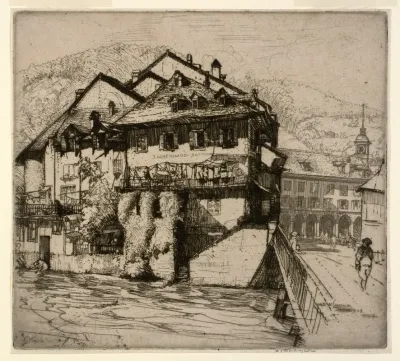 Houses On The Aare Switzerland