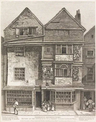 Houses On The South Side Of A Street Called London Wall