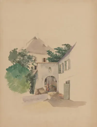 Houses With An Old Gate