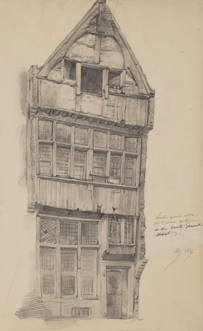Houten Gevel In De Korte Doornikstraat Antwerpen