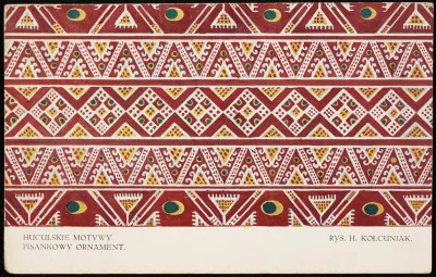 Huculskie Motywy Pisankowy Ornament