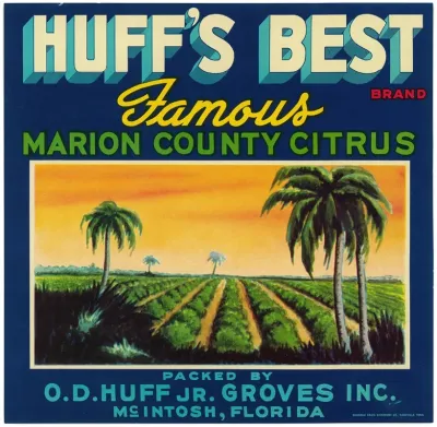 Huffs Best Brand Citrus Label