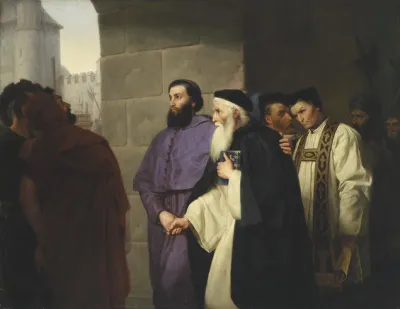 Hugh Latimer Und Nicholas Ridley Auf Ihrem Gang Zum Scheiterhaufen