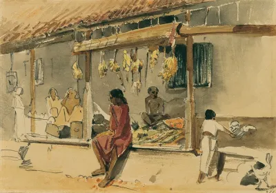 Huhnerhandler In Point De Galle Auf Ceylon Sri Lanka