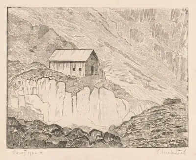 Huis Op Een Berg