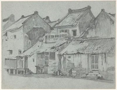 Huizen Aan De Rivier Te Batavia