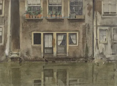 Huizen Aan Een Gracht Te Amsterdam