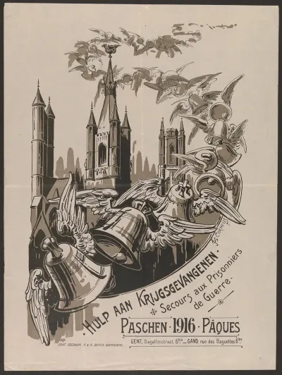 Hulp Aan Krijgsgevangenen Secours Au Prisonniers De Guerre Paschen 1916 Paques
