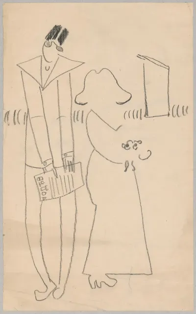 Humorous Sketches Of Two Persons