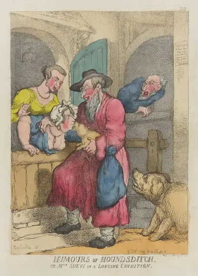 Humours Of Houndsditch Or Mrs Shevi In A Longing Condition