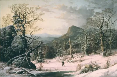 Hunter In Winter Wood