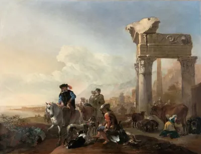 Hunters Near Ruins