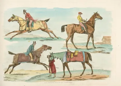 Hunters Training Their Horses