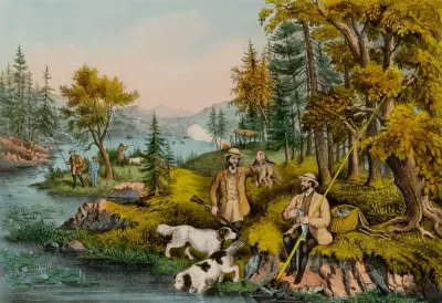 Hunting Fishing And Forest Scenes Good Luck All Around