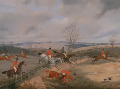 Hunting Scene Drawing The Cover