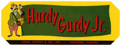 Hurdy Gurdy Jr Produce Label