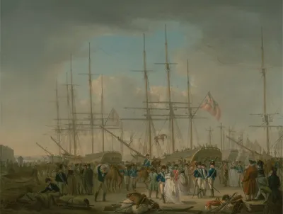 Hussars Embarking At Deptford