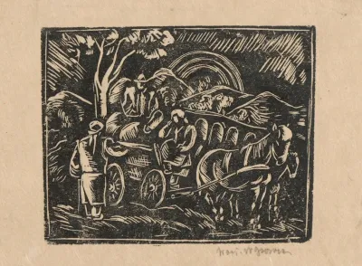 Hutsuls On A Cart