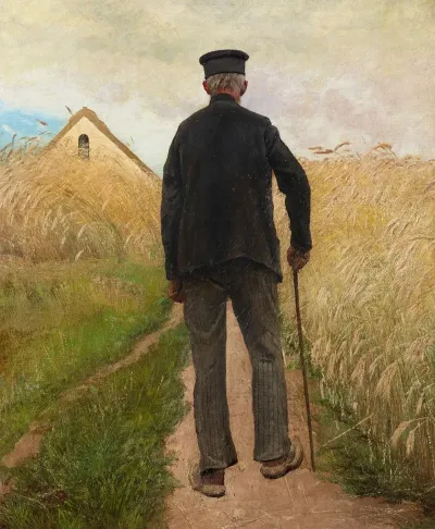 I Kornmarken Walking In A Rye Field