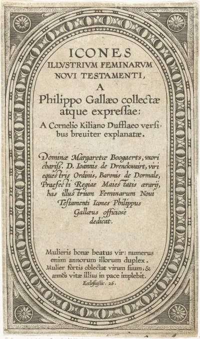 Icones Illvstrivm Feminarvm Novi Testamenti Title Page