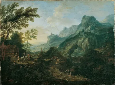 Ideale Berglandschaft Mit Gehoft