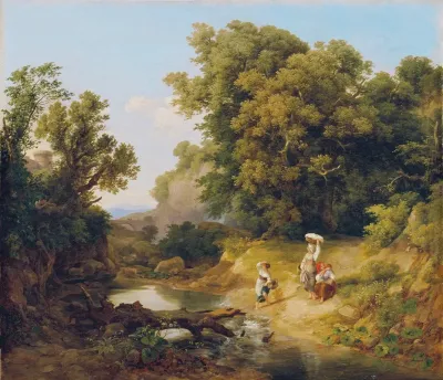 Ideale Landschaft Italienische Landschaft