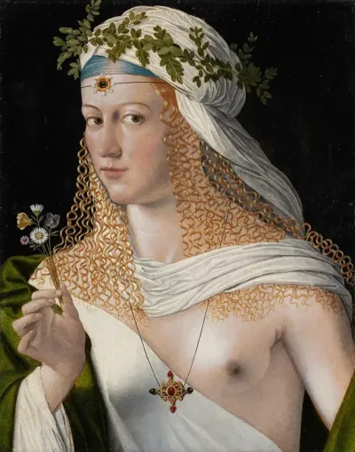 Idealised Portrait Of A Courtesan As Flora