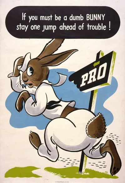 If You Must Be A Dumb Bunny Stay One Jump Ahead Of Trouble