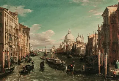 Il Canal Grand Looking Towards The Chiesa Della Salute