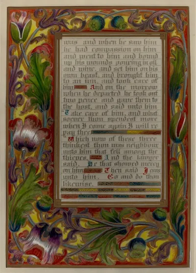 Illuminated Parable Man Among Thieves