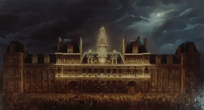 Illumination De Lhotel De Ville Pour La Fete Du Roi Le 1er Mai 1847