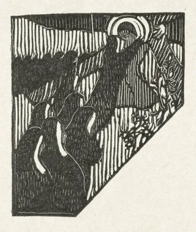 Illustratie Met Kruisdraging Van Christus En Nonnen Bij Gedicht In Dichtbundel Sagesse Van Paul Verlaine