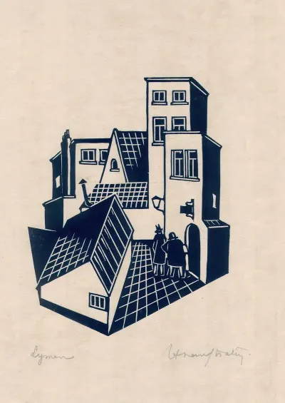 Illustratie Voor Het Omslag Van Lijmen Van Willem Elsschot