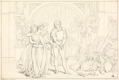 Illustration To Pilgrims Progress 10 The Pilgrim In The Armory