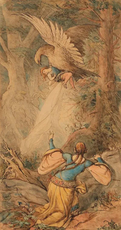 Illustration Zu Dem Marchen Fundevogel