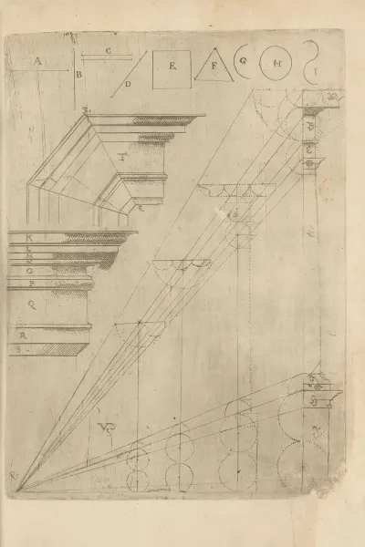 Illustrations Of Stylized Architectural Components And Proportions