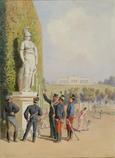 Im Garten Von Schloss Schonbrunn In Wien