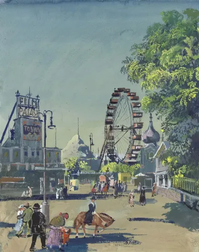 Im Prater Bei Der Hochschaubahn Riesenrad U Filmpalast