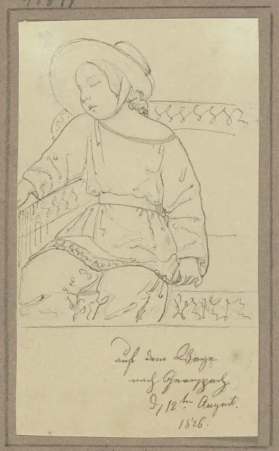 Im Sitzen Eingeschlafenes Kind Am 12 August 1826 Auf Dem Weg Nach Grenzach