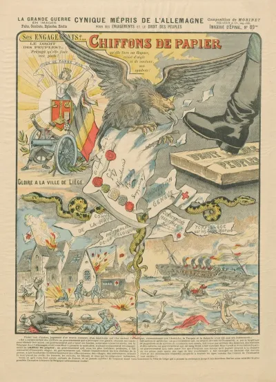 Imagerie Depinal N 89ter La Grande Guerre En Images Cynique Mepris De Lallemagne Pour Ses Engagements Et Le Droit Des Peuples