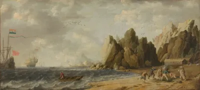 Imaginary Inlet In Southern Arctic Waters In Summer