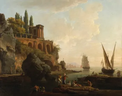 Imaginary Landscapeitalian Harbor Scene