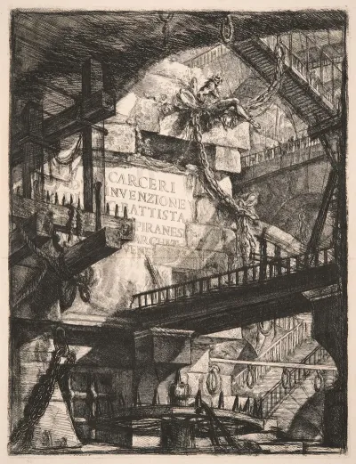 Imaginary Prisons Of G Battista Piranesi Venetian Architect Title Page