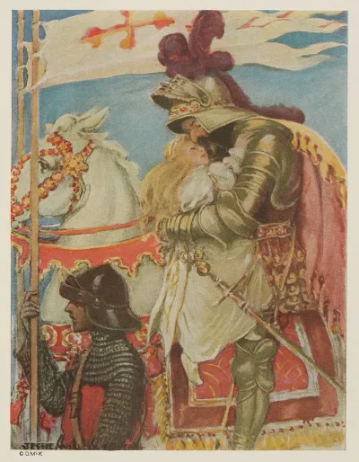 In An Instant She Was On The Saddle And Clasped In His Great Strong Arms