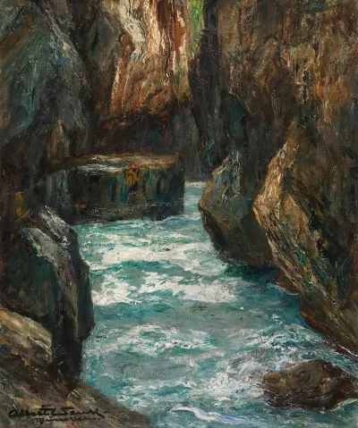 In Der Partnachklamm Bei Partenkirchen