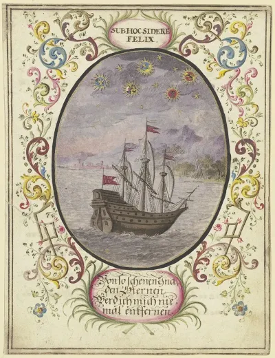 In Einem Oval Ein Schiff