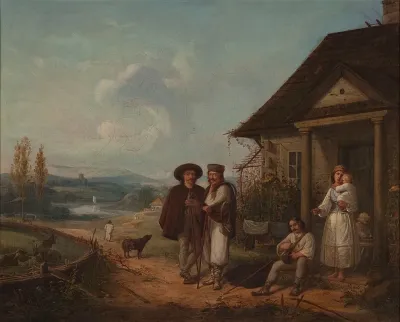 In Front Of A Manor House