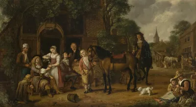 In Front Of A Tavern
